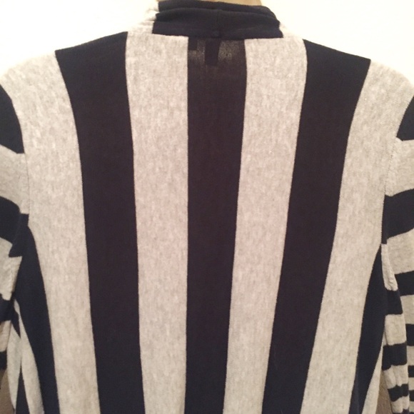 Anthropologie Moth Striped Open Front Cardigan with Tie Cotton M - Picture 10 of 13